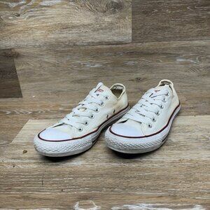Converse All Star Ox White Canvas Low Top Sneaker Women's Size 7